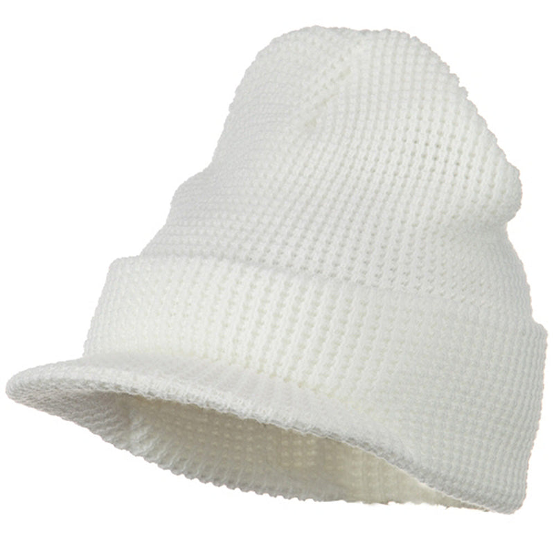 Waffle Stitch Cadet Beanie Visor