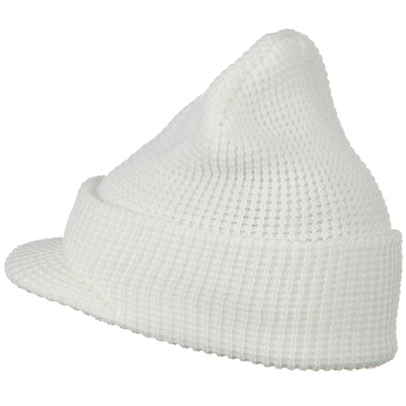 Waffle Stitch Cadet Beanie Visor