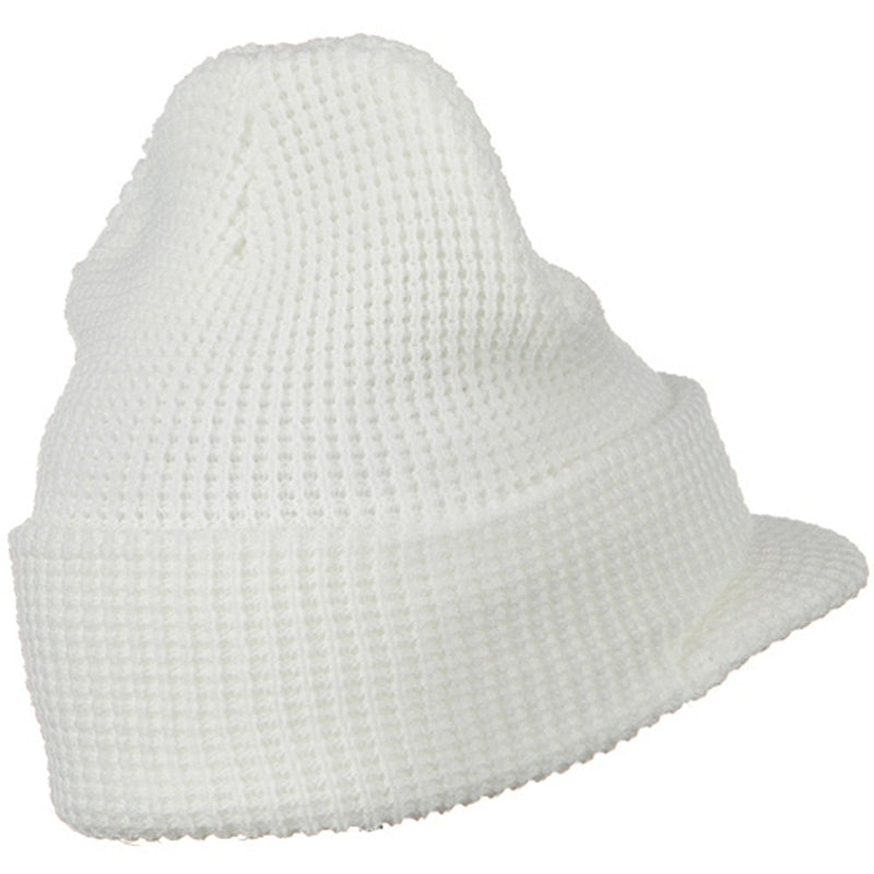 Waffle Stitch Cadet Beanie Visor