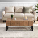 43.31" Luxury Coffee Table with Two Drawers, Industrial Coffee Table for Living Room, Bedroom & Office