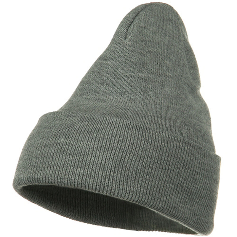 Big Stretch Plain Cuff Long Beanie