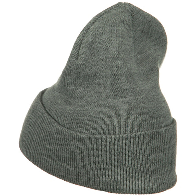 Big Stretch Plain Cuff Long Beanie