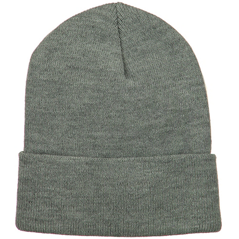 Big Stretch Plain Cuff Long Beanie