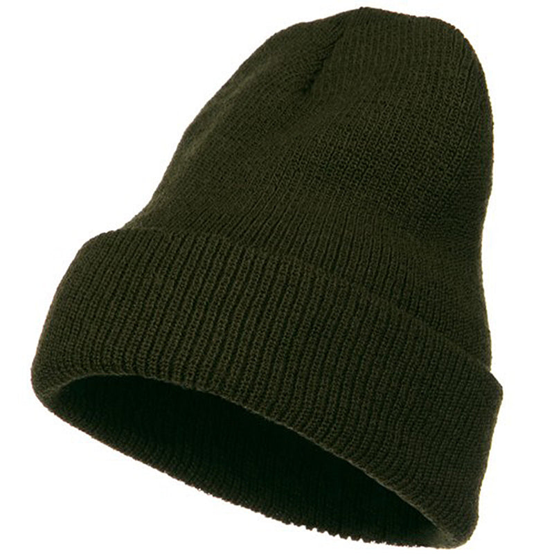 Stretch Heavy Wool Military XL Cuff Beanie
