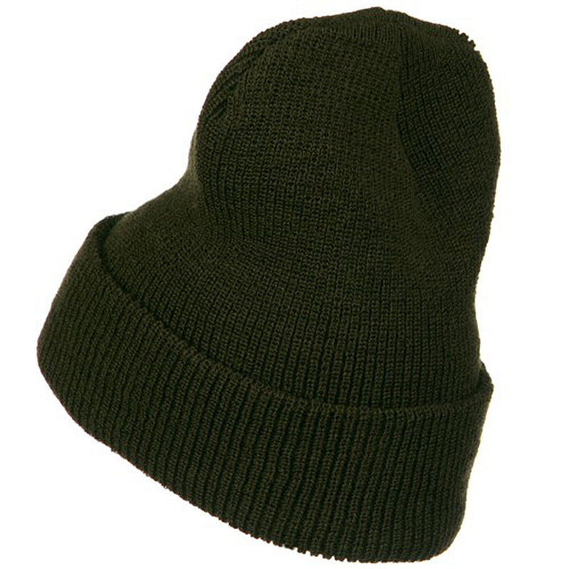 Stretch Heavy Wool Military XL Cuff Beanie