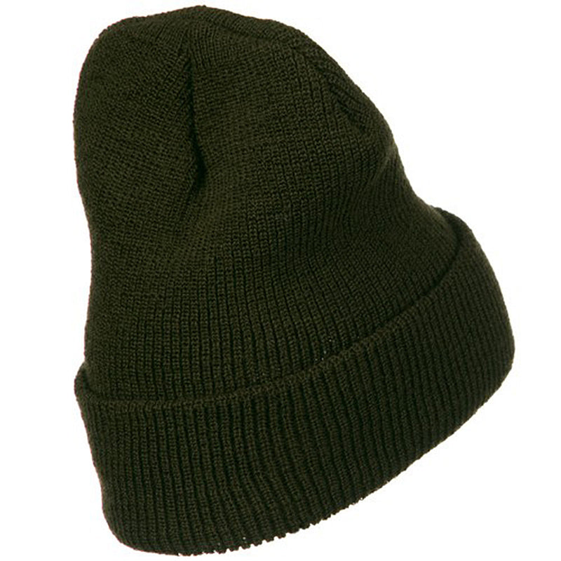 Stretch Heavy Wool Military XL Cuff Beanie