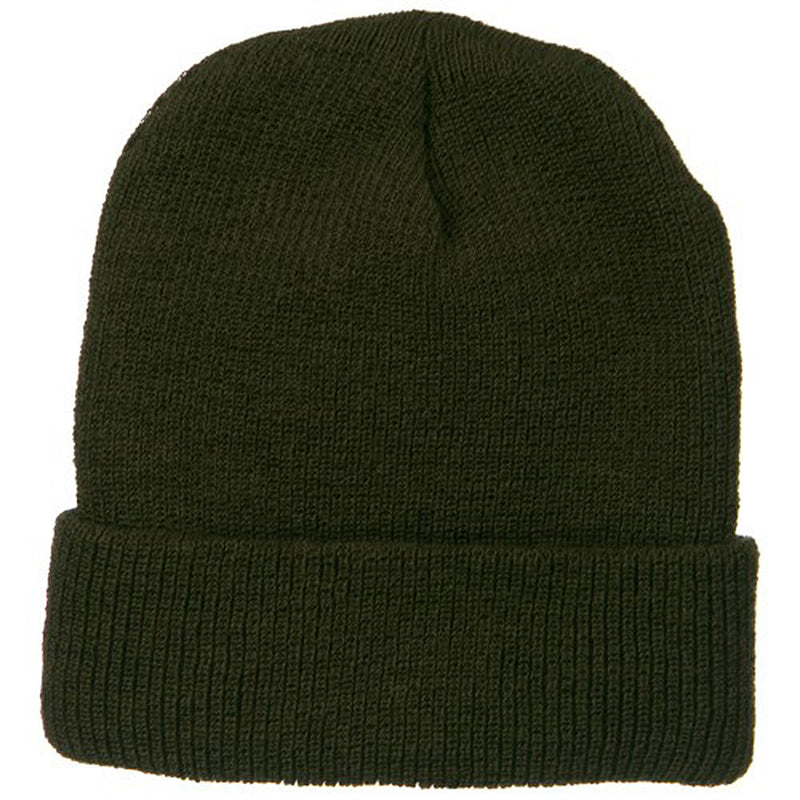 Stretch Heavy Wool Military XL Cuff Beanie