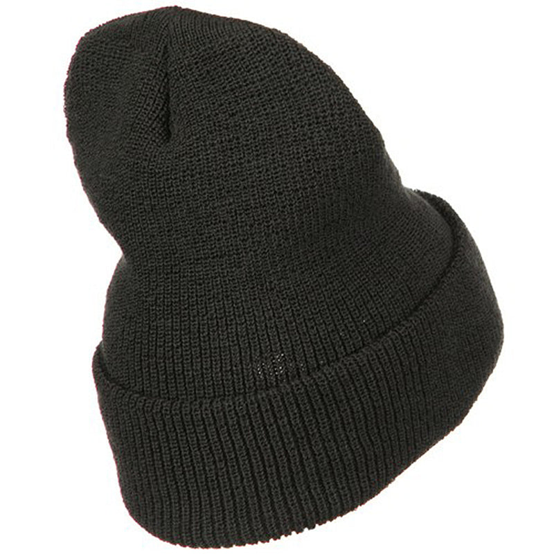 Stretch Heavy Wool Military XL Cuff Beanie
