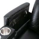 Premium Power Recliner & Storage Arms, Cupholders, Swivel Tray Table And Cell Phone Stand - Black by HouseOfZazla