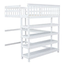 Loft Bed With Storage Shelves And Under Bed Desk by HouseOfZazla