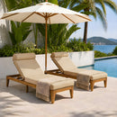 TOPMAX Acacia Wood Chaise Lounge Set of 2 by HouseOfZazla