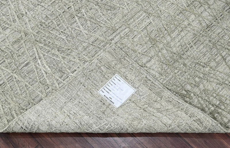 4x6 Gray, Beige Hand Made Loop n Cut Pile 100% Wool Modern & Contemporary Oriental Area Rug