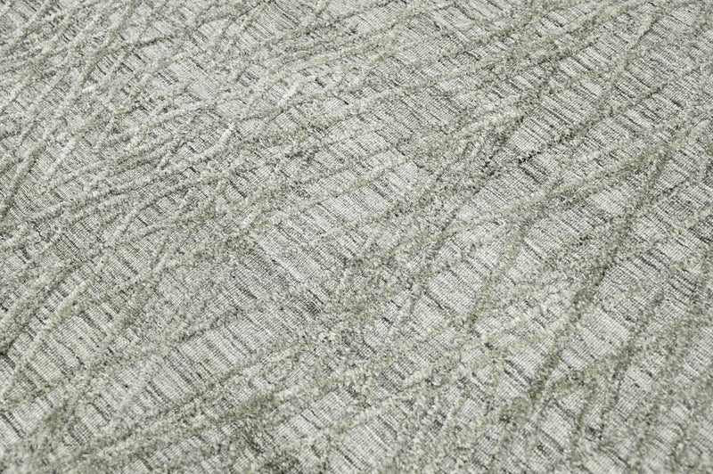 4x6 Gray, Beige Hand Made Loop n Cut Pile 100% Wool Modern & Contemporary Oriental Area Rug