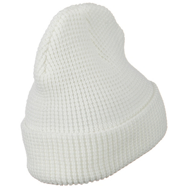 Big Stretch Waffle Stitch Cuff Beanie