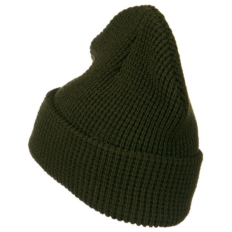 Big Stretch Waffle Stitch Cuff Beanie