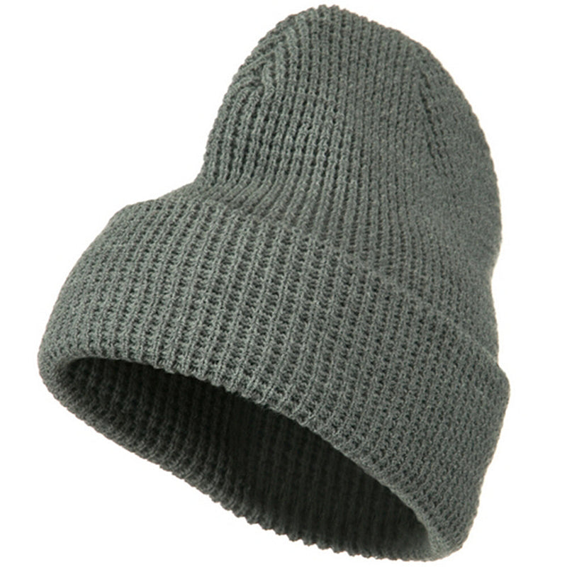 Big Stretch Waffle Stitch Cuff Beanie