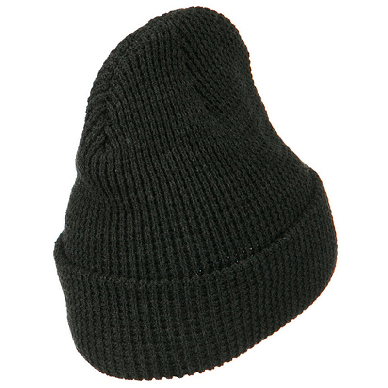 Big Stretch Waffle Stitch Cuff Beanie