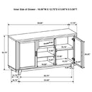 Mccall - 2 Door Server With 1 Drawer - Brown Oak by HouseOfZazla