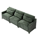 Elegant Sofa With Ergonomic Design And Lumbar Pillows by HouseOfZazla