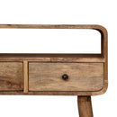 Curved Chestnut Console Table by Unique Piece Furniture