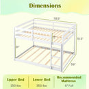 Full Over Full Bunk Bed Low-to-ground Bunk Bed by LJGDeals