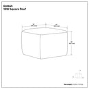 Delilah - Square Woven Pouf - Natural by HouseOfZazla
