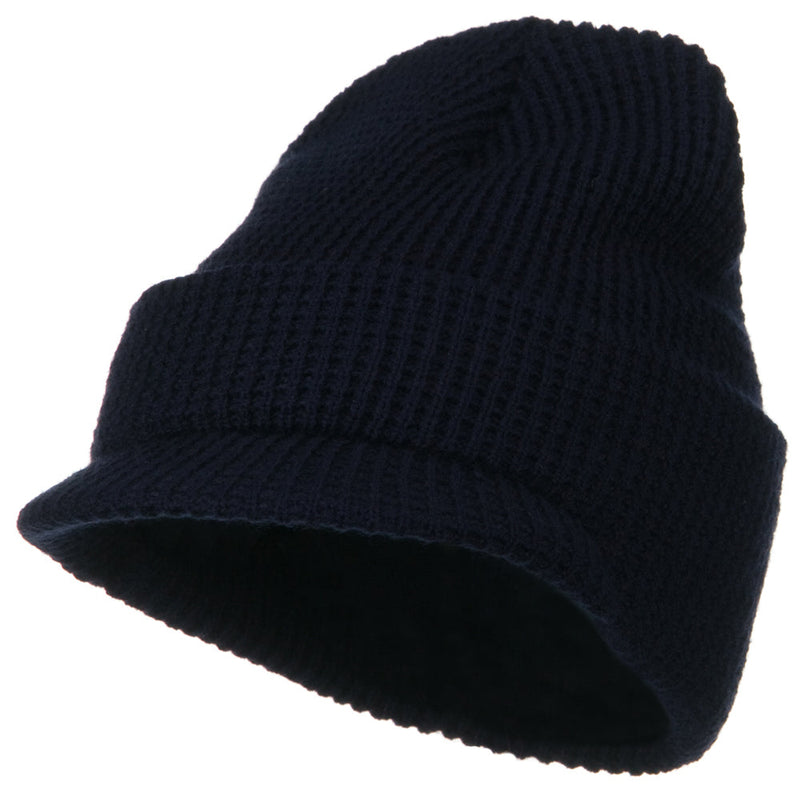 Waffle Stitch Cadet Beanie Visor