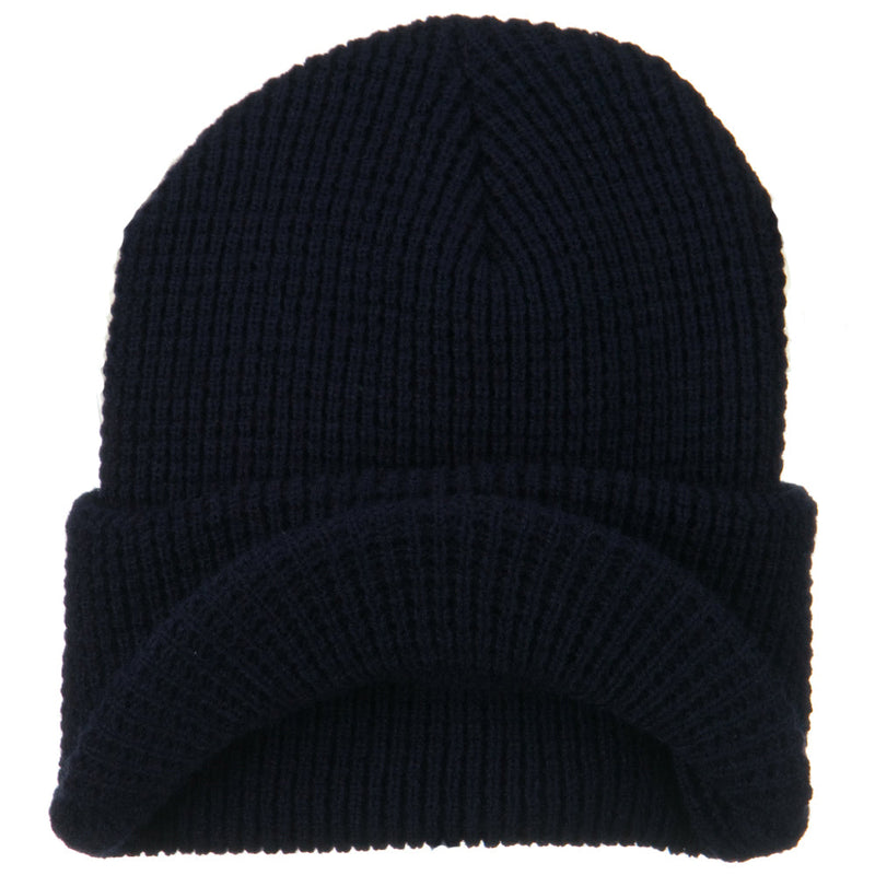 Waffle Stitch Cadet Beanie Visor