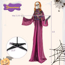 6 Feet Halloween Animatronic Standing Girl Holding Book with Sound-Activated Light-up Eyes and Moving Arms & Head by LJGDeals
