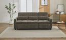 2-in-1 Sofa 82' Three-Seater with Sofa Bed and Reversible Recliner, Dark Grey Chenille