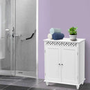 White Wooden 2-Door Storage Cabinet Cupboard by LJGDeals