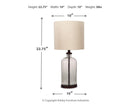 Bandile - Glass Table Lamp - Clear / Bronze Finish by Unique Piece Furniture