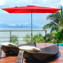 6.5FT x 10FT Patio Umbrella Outdoor Red Uv Protection