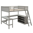 Loft Bed With Shelves With Desk by HouseOfZazla