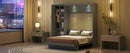 Murphy Wall Bed With Shelves, Wardrobe And LED Lights by HouseOfZazla