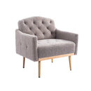 Accent Chair, leisure single sofa with Rose Golden feet