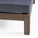 Outdoor Acacia Wood Patio Chair With Fabric Cushion by HouseOfZazla