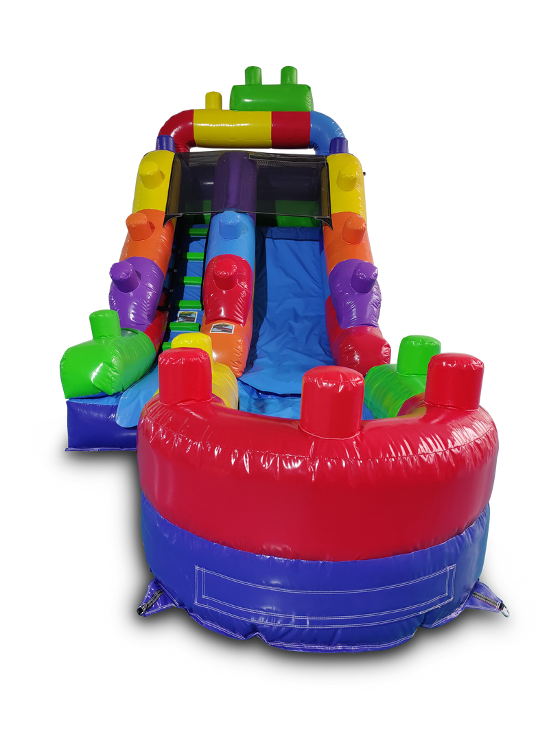 12' Blocks Inflatable Slide Wet/Dry