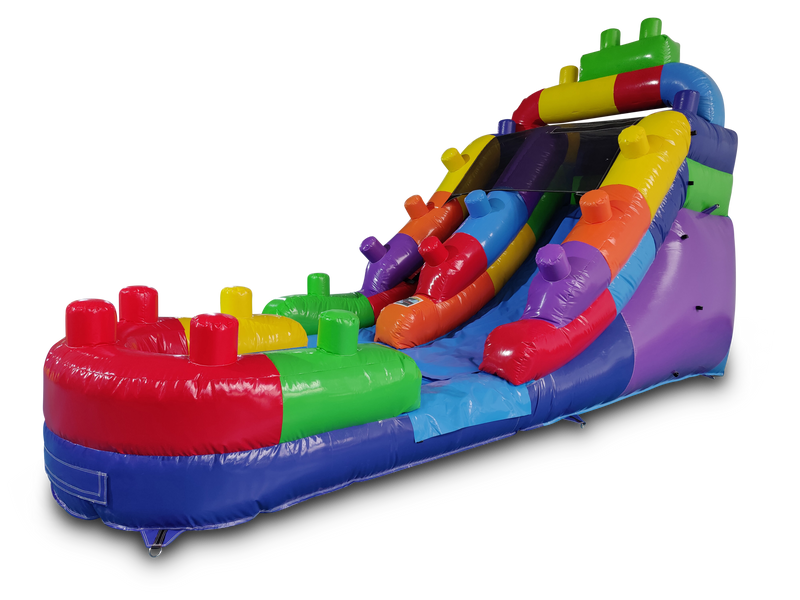 12' Blocks Inflatable Slide Wet/Dry