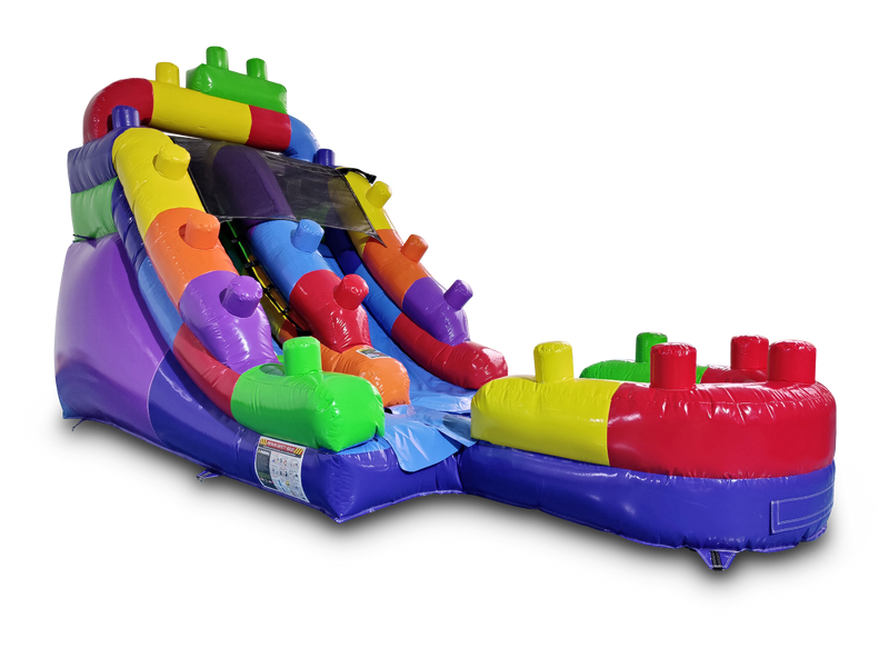 12' Blocks Inflatable Slide Wet/Dry