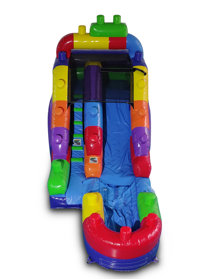 12' Blocks Inflatable Slide Wet/Dry