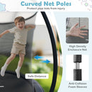 12FT Outdoor Trampoline Heavy-Duty Recreational Trampoline with Safety Enclosure Net by LJGDeals
