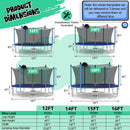 Outdoor Recreational Trampoline with Ladder and Enclosure Net by DirectDeals