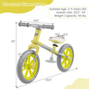 12 Inch Balance Bike with Adjustable Seat and Rotatable Handlebar by LJGDeals