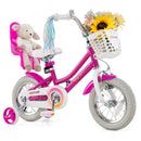 Kids Bike 12 Inch with Training Wheels and 2 Brake System for 3