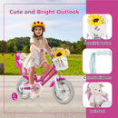 Kids Bike 12 Inch with Training Wheels and 2 Brake System for 3