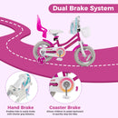 Kids Bike 12 Inch with Training Wheels and 2 Brake System for 3