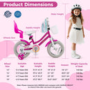 Kids Bike 12 Inch with Training Wheels and 2 Brake System for 3