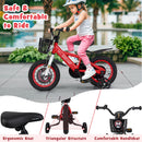 14 Inch Kids Bike Adjustable with Storage Basket and Double Brake for 3-5 Years Old-14 inches
