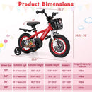 14 Inch Kids Bike Adjustable with Storage Basket and Double Brake for 3-5 Years Old-14 inches by LJGDeals